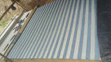 Modern Handmade Cotton Sky Blue And Orange Striped Area Rug-6830