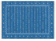 Modern Handmade Cotton Indigo Blue And White Shooting Star Rug-6198