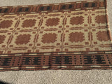 New Zealand Wool Cream, Terracotta And Brown Geometric Runner for Hannah in a Size 78.5x6.5 meter (50%)