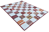 Custom Cotton Cream, Red And Green Striped Rug-Code 9627 for Annie Downing Interiors in a Size 12'x15'
