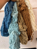 Modern Handmade Cotton Area Flat Weave Rug, Blue, Cream, Beige And Tan Geometric Dhurrie-6751