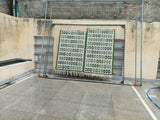 Modern Handmade Cotton Green And Cream Marianne Striped Rug-6739