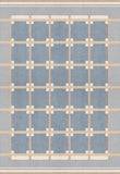 Custom Cotton Blue Geometric Rug for Tom Bennett in a Size 150x210cm