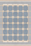 Custom Cotton Blue Geometric Rug for Meg Mcgrath in a Size 7'x9'
