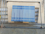Modern Handmade Cotton Sky Blue And White Arrow Striped Rug-6747