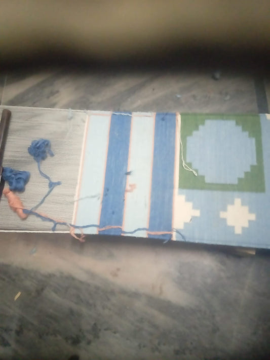 Handmade Cotton And New Zealand Wool Sample Rug for Elizabeth / Liz Hoffman