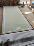 Modern Handmade Cotton Olive Green, Cream And Wine Color Fish Pattern Runner-6847