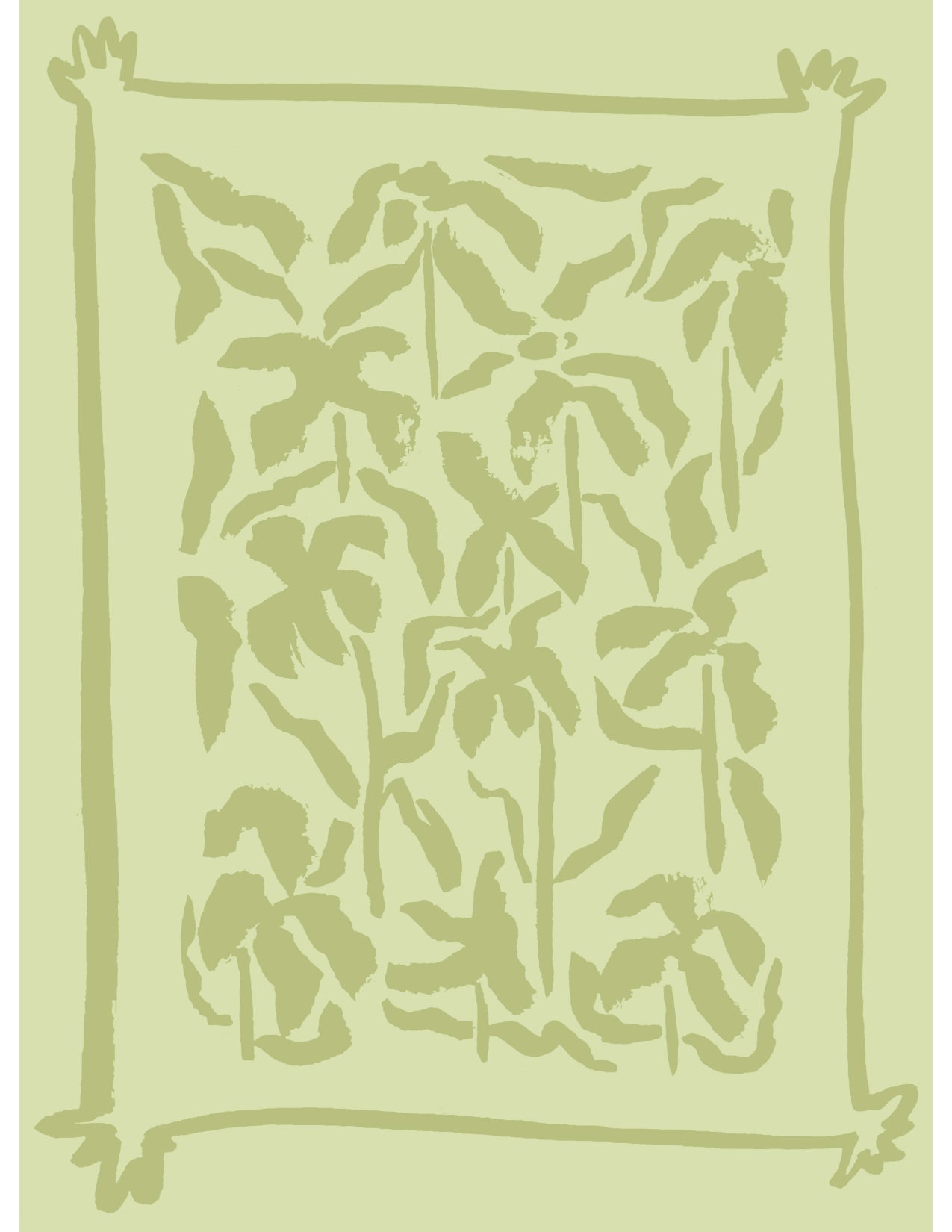 Custom New Zealand Wool Cream And Green Geometric Rug for Isabel Moura in a Size 200x270cm