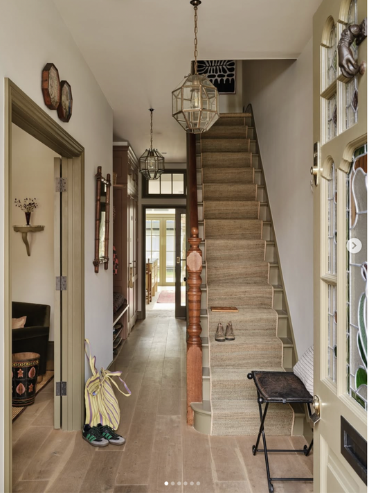 Handmade New Zealand Wool Solid Beige/Camel Runner with Cream Edges for Emily Greenberg in Size 26"x120" (4pcs)