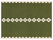 Modern Handmade Woolen Olive Green And White Diamond Rug-6845
