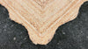 Modern Handmade Natural Jute Scalloped Rug Indian Dhurrie -8043