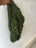Custom Woolen Beige, Green And Coral Scalloped Rug for Fiona in Size 250x300cm with Beige, Green And Coral.