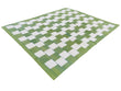 Modern Handmade Cotton Checked Rug