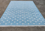 Modern Handmade Cotton Diamond/ Leaf Rug