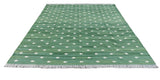 Modern Handmade Cotton Diamond/ Leaf Rug