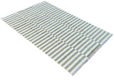 Modern Handmade Cotton Striped Rug