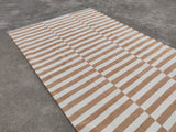 Modern Handmade Cotton Striped Rug