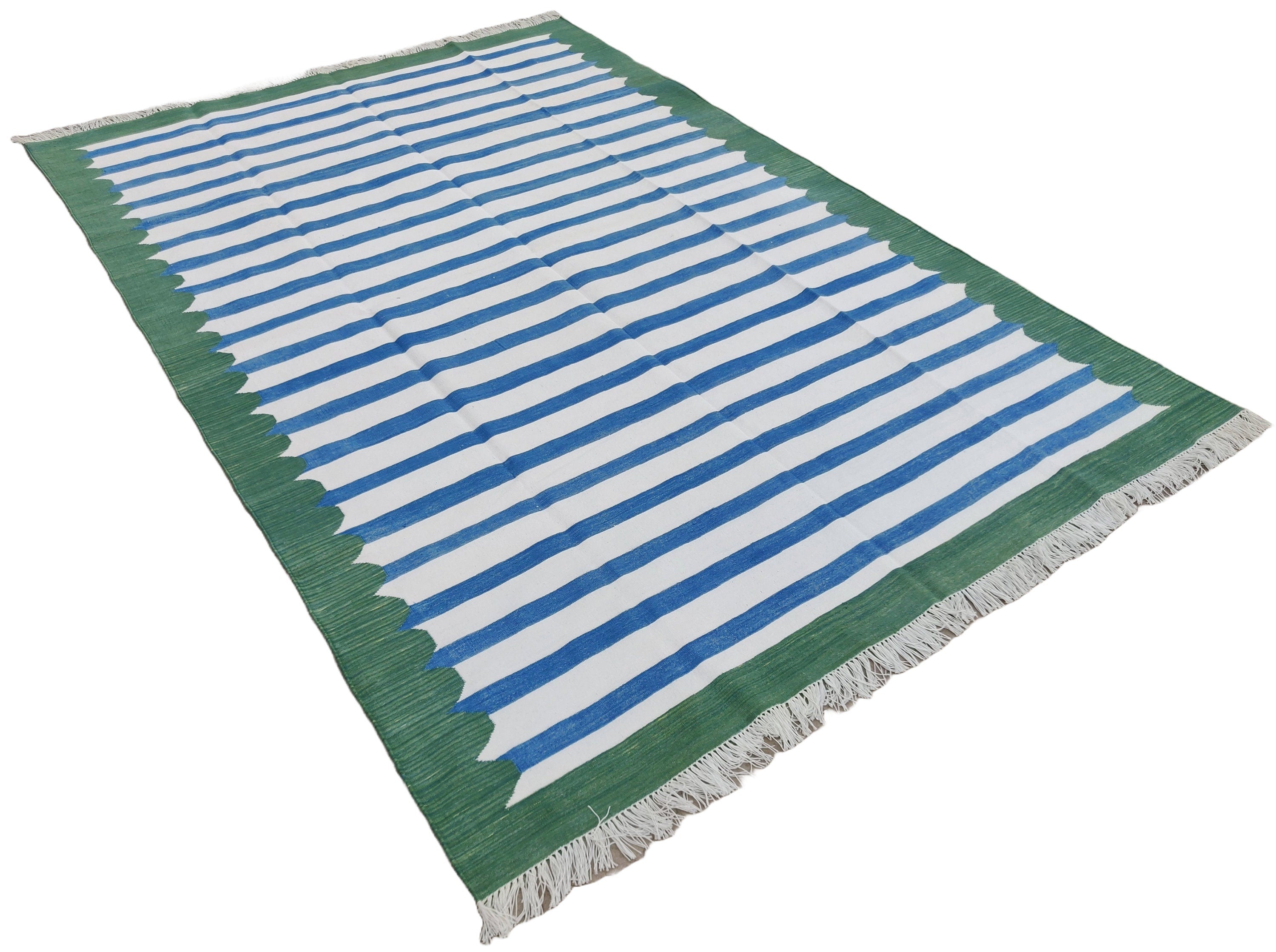 Modern Handmade Cotton Striped Rug