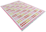 Modern Handmade Cotton Zig Zag Striped Rug