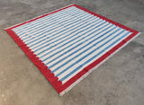 Modern Handmade Cotton Striped Rug