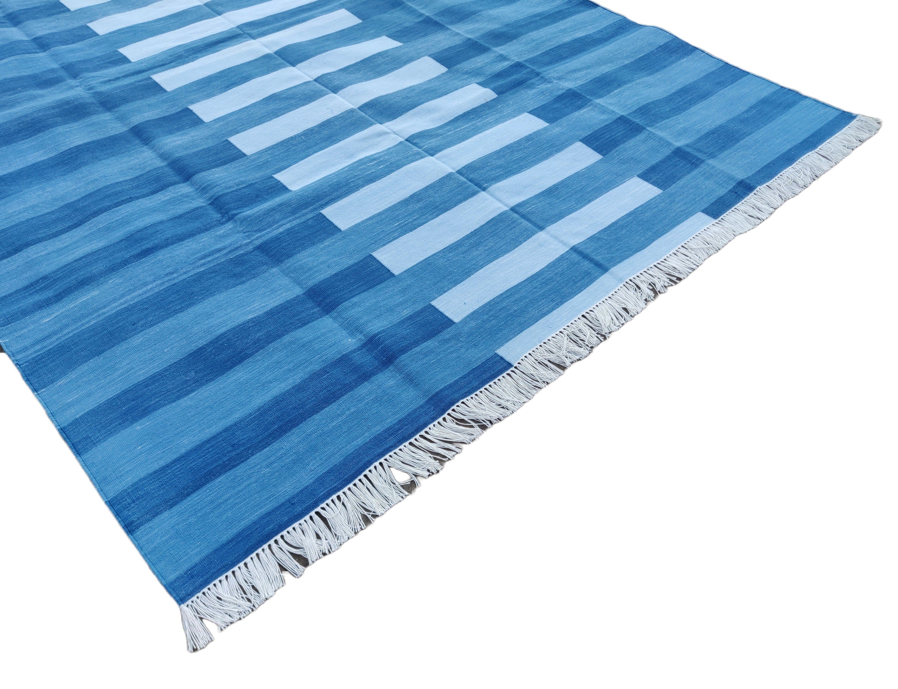 Modern Handmade Cotton Striped Rug