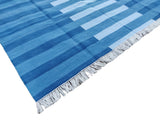 Modern Handmade Cotton Striped Rug