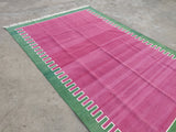 Modern Handmade Cotton Zig Zag Striped Rug