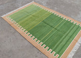 Modern Handmade Cotton Zig Zag Striped Rug