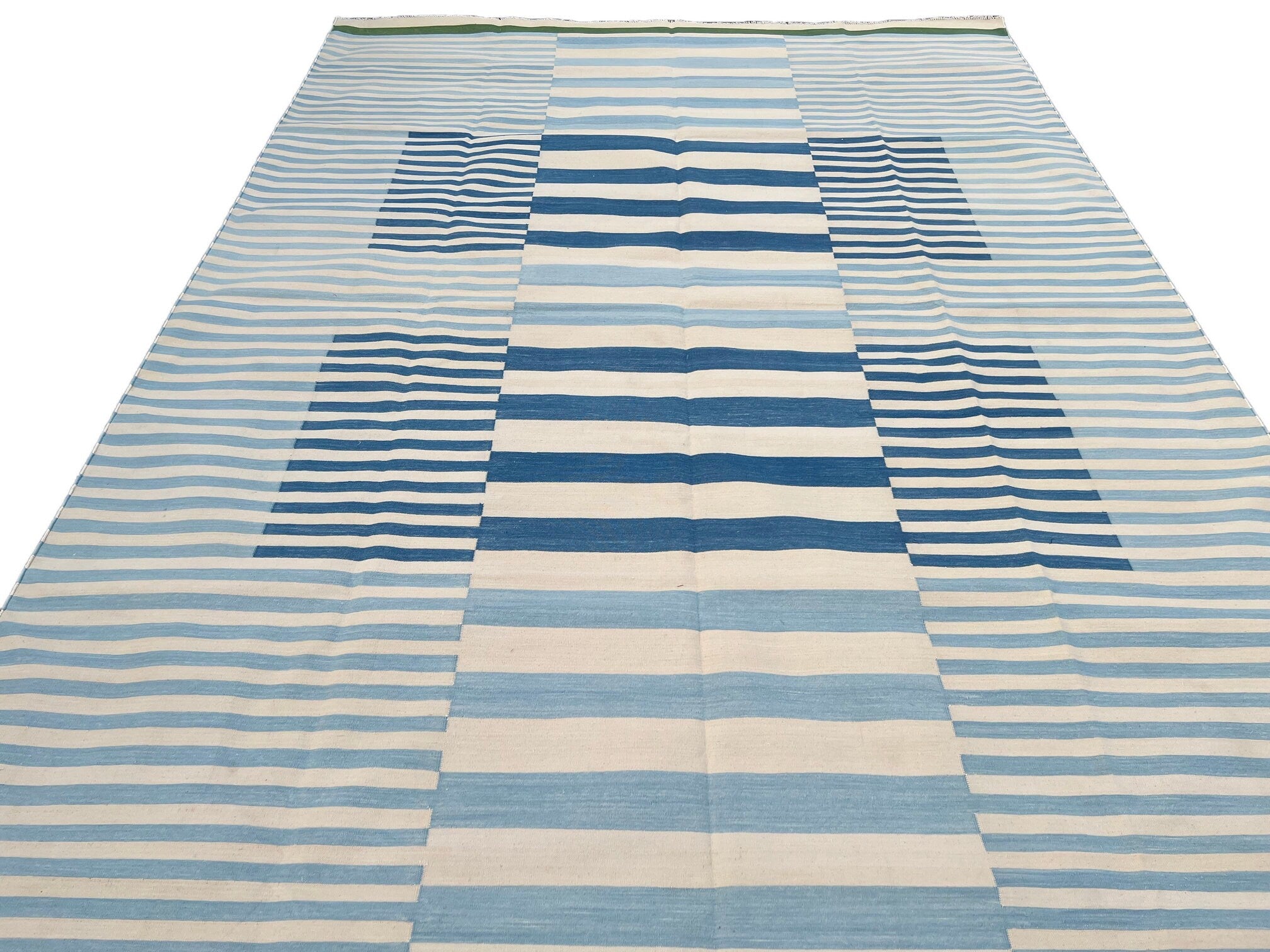 Modern Handmade Cotton Striped Rug