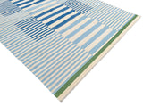 Modern Handmade Cotton Striped Rug