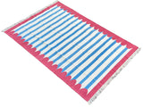 Modern Handmade Cotton Striped Rug