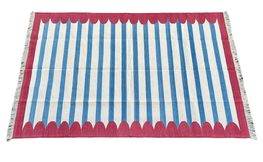 Modern Handmade Cotton Striped Rug