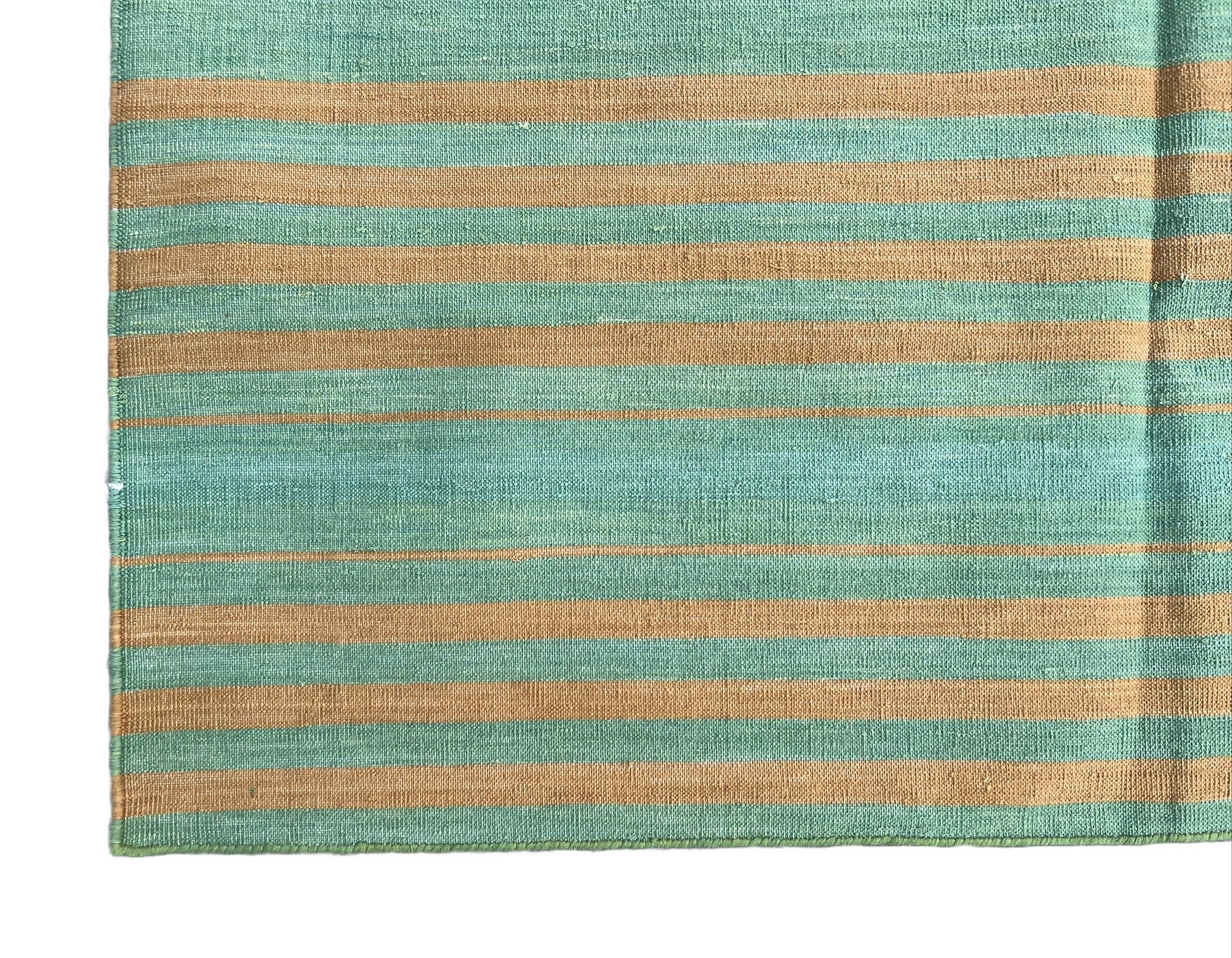 Modern Handmade Cotton Striped Rug