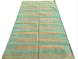 Modern Handmade Cotton Striped Rug