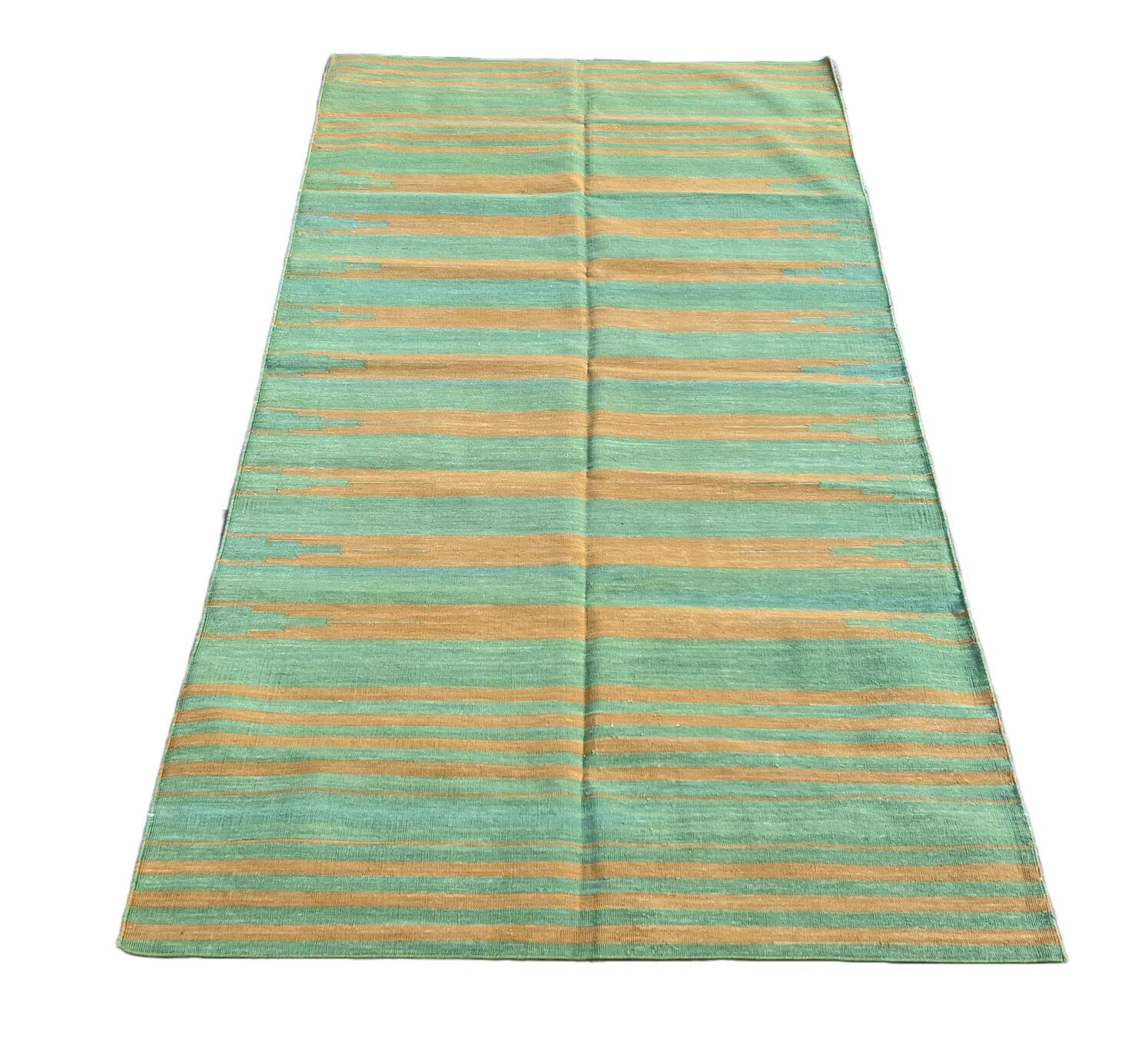 Modern Handmade Cotton Striped Rug