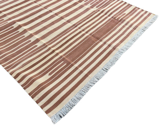 Modern Handmade Cotton Striped Rug