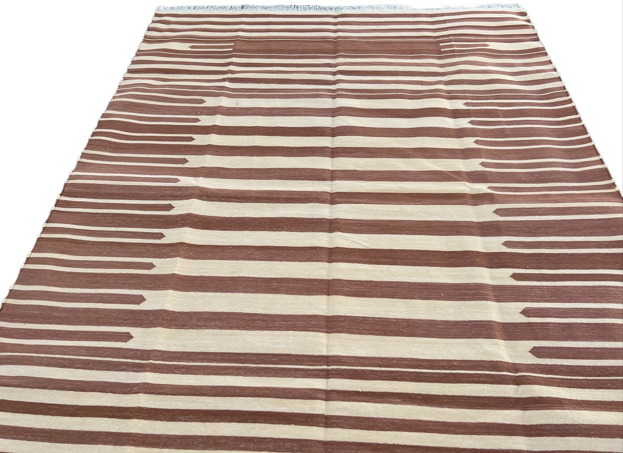 Modern Handmade Cotton Striped Rug