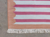 Modern Handmade Cotton Striped Rug