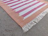 Modern Handmade Cotton Striped Rug