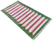 Modern Handmade Cotton Striped Rug