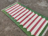 Modern Handmade Cotton Striped Rug