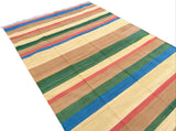 Modern Handmade Cotton Striped Rug