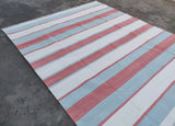 Modern Handmade Cotton Striped Rug