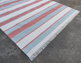 Modern Handmade Cotton Striped Rug