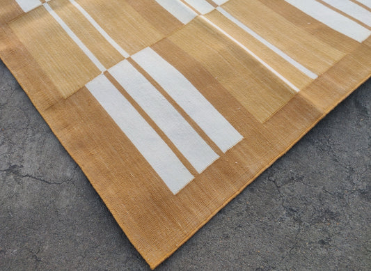 Modern Handmade Cotton Striped Rug