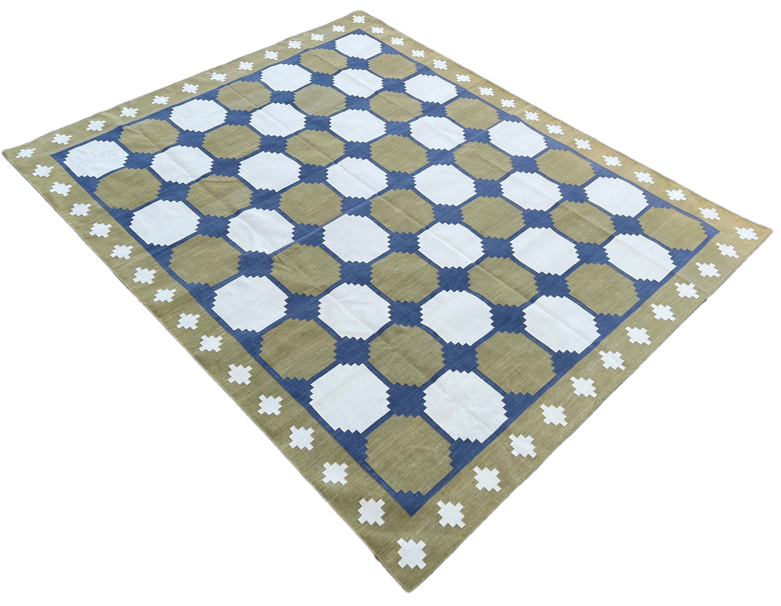 Modern Handmade Cotton Geometric/ Star Rug