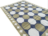 Modern Handmade Cotton Geometric/ Star Rug