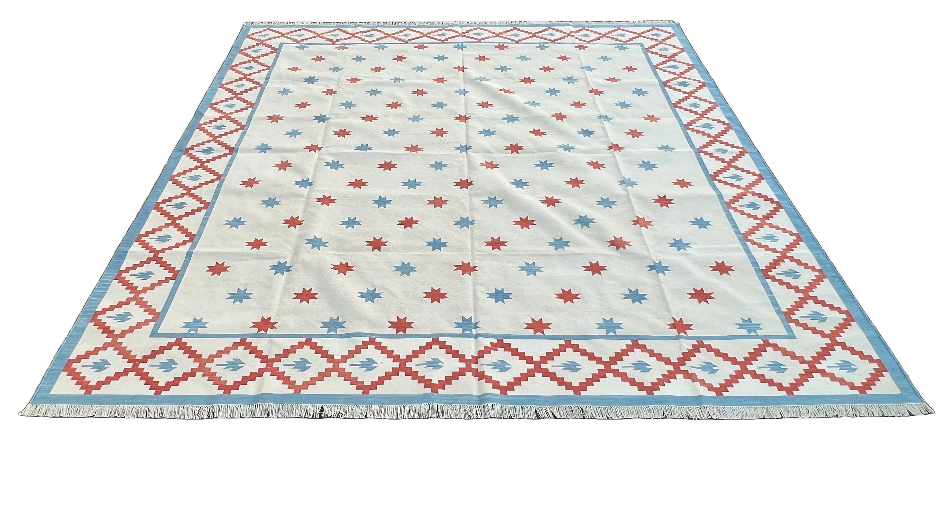 Modern Handmade Cotton Geometric/ Star Rug