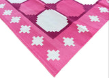 Modern Handmade Cotton Geometric/ Star Rug