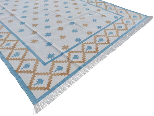 Modern Handmade Cotton Geometric/ Star Rug